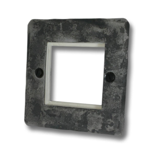 Flat Rustic 1 Gang 2 Module Plate