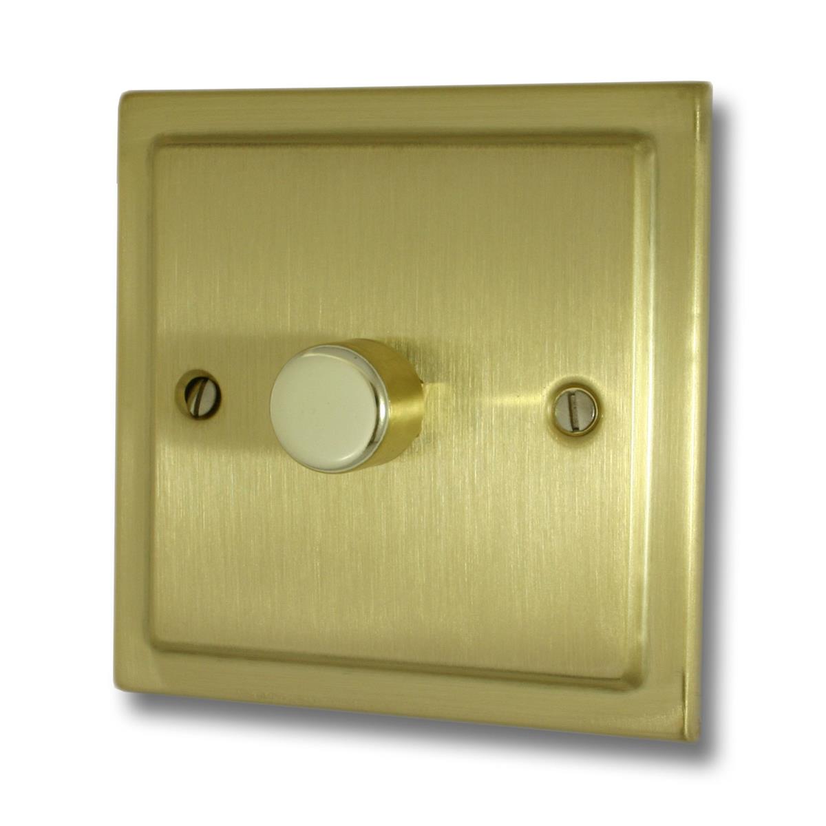 Trimline Satin Brass 1 Gang LED Dimmer