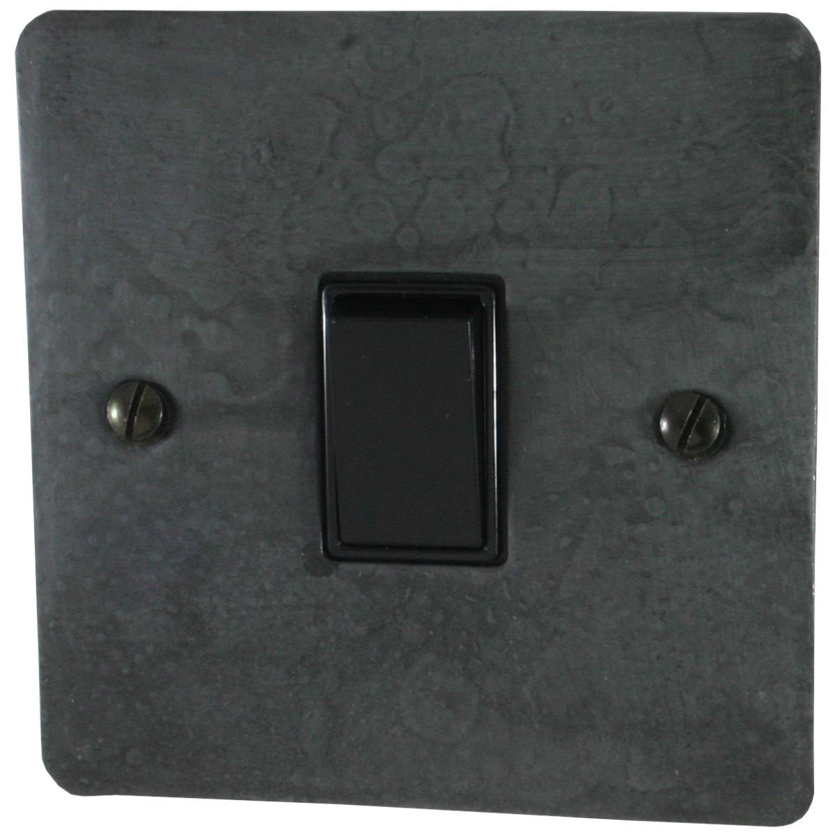 Flat Rustic Pewter 1 Gang 2 Way Switch