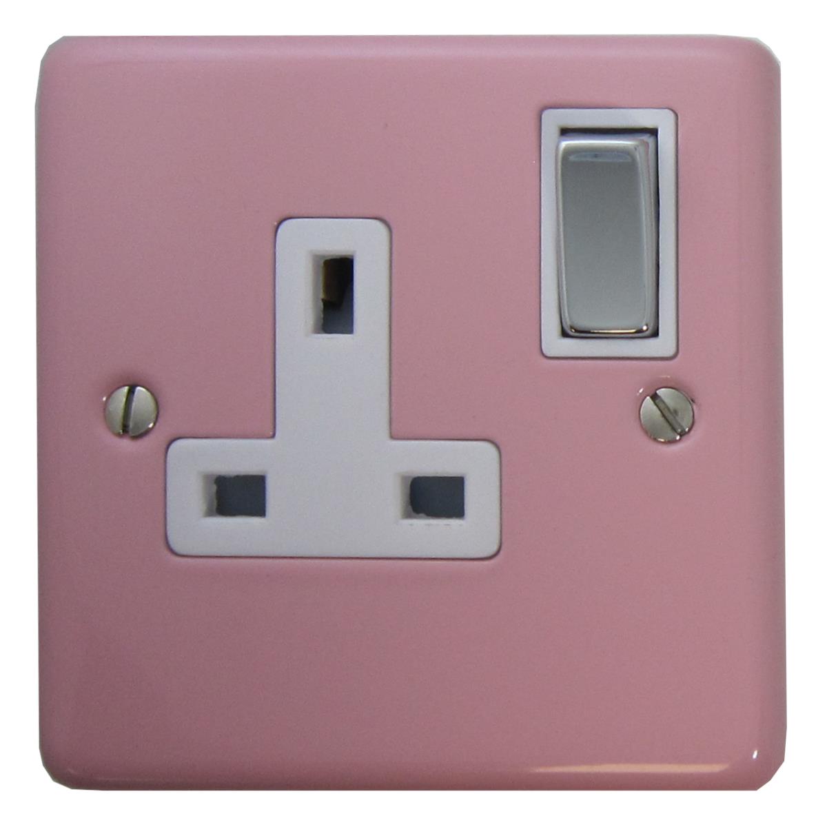 Contour Pink 1 Gang Switched Socket