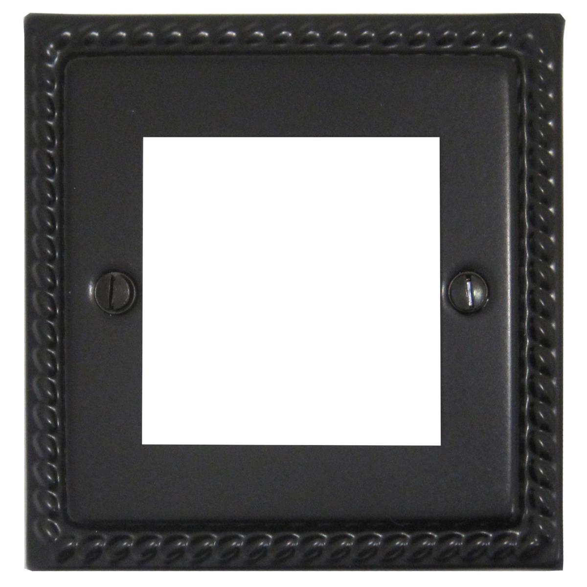 Monarch Flat Black 1 Gang 2 Module Data Plate