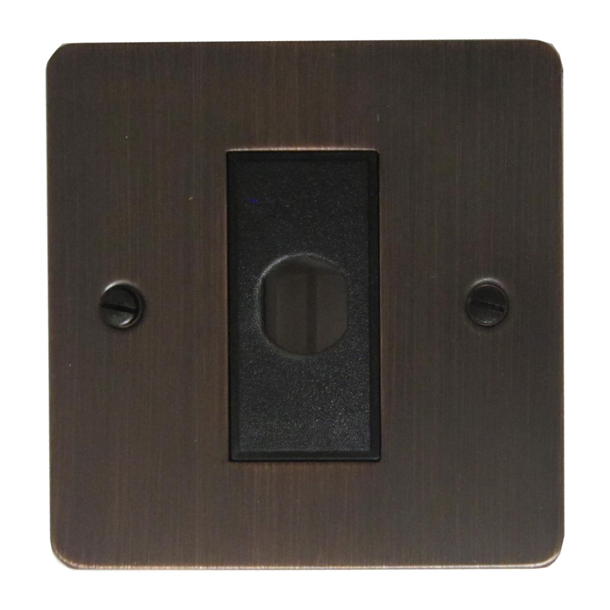 Flat Antique Copper Flex Outlet Plate