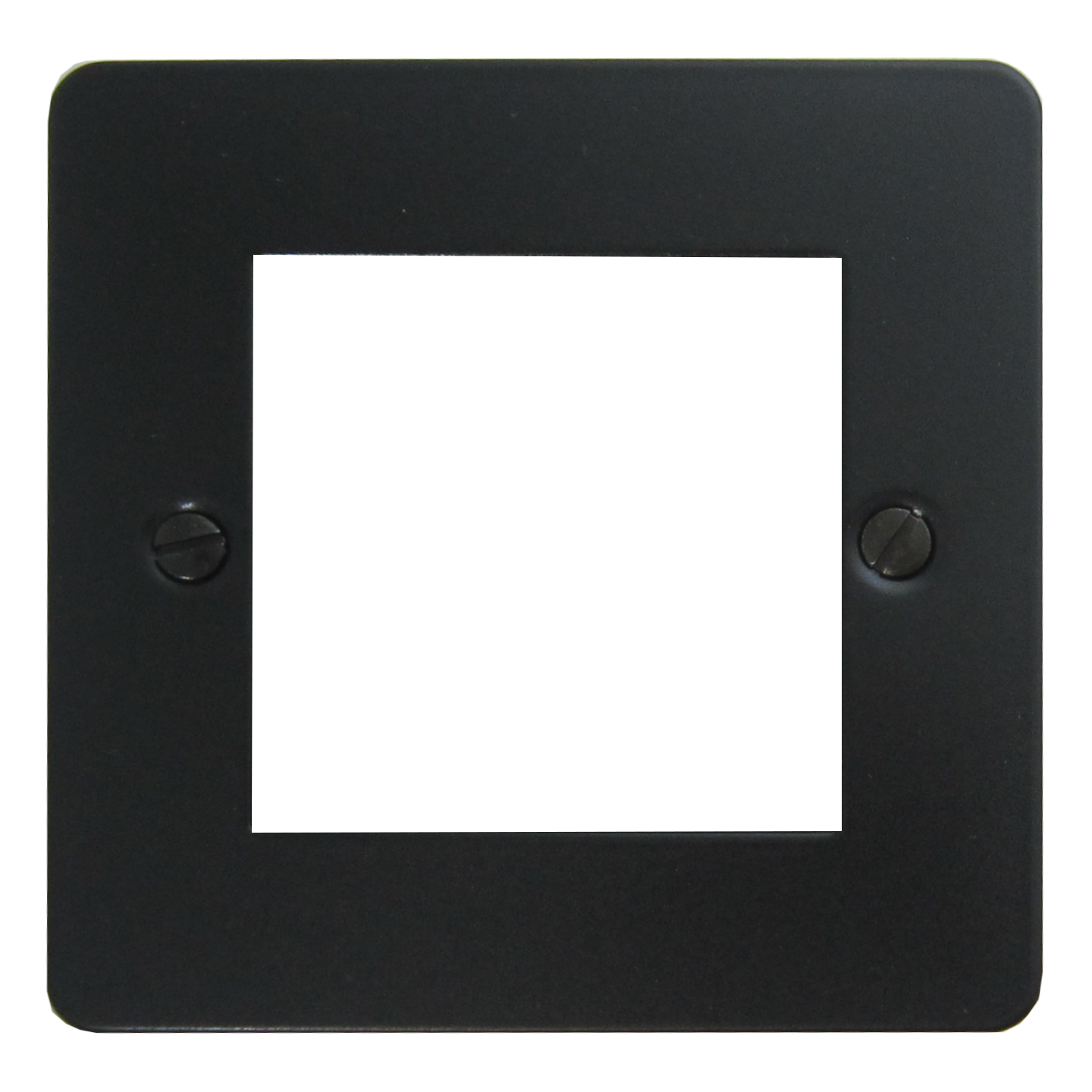 Flat Black 1 Gang 2 Module Plate