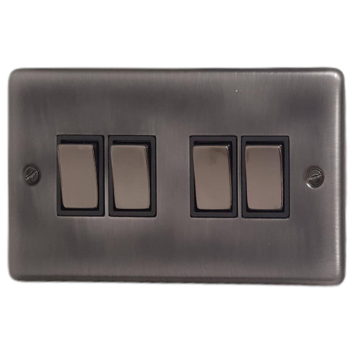 Contour Slate Effect 4 Gang Switch