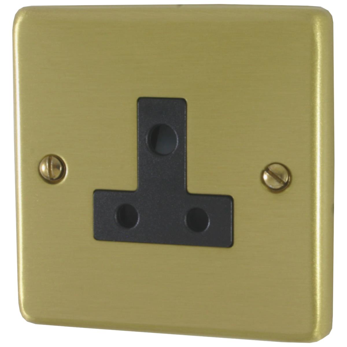 Contour Satin Brass 5 Amp Socket