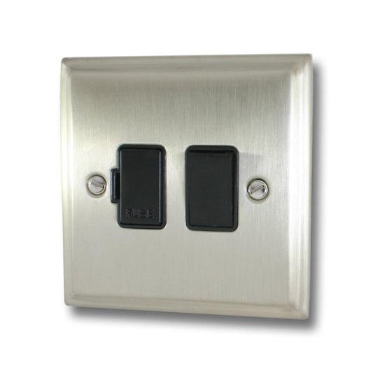 Deco Satin Nickel Switch Fused Spur