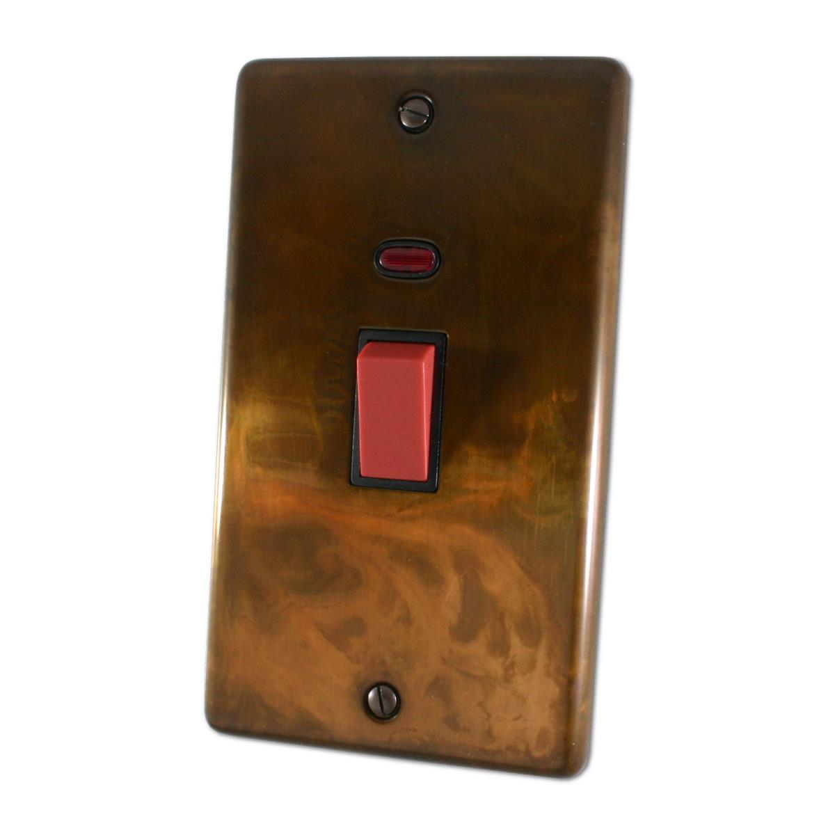 Contour Tarnished Copper 45A Dp Switch L-Plate