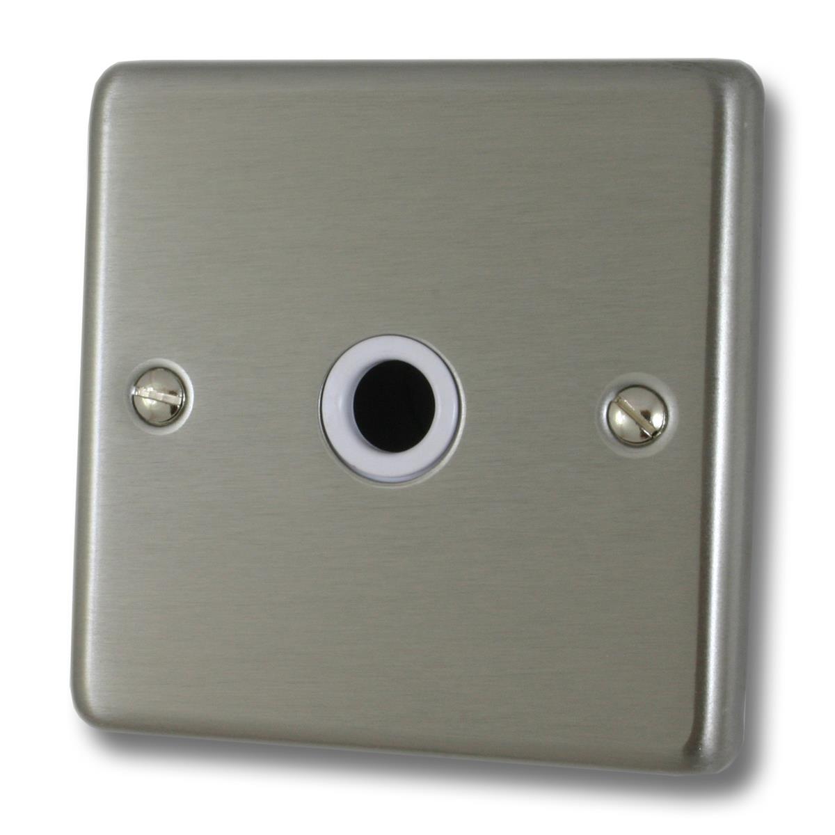 Contour Brushed Steel Flex Outlet