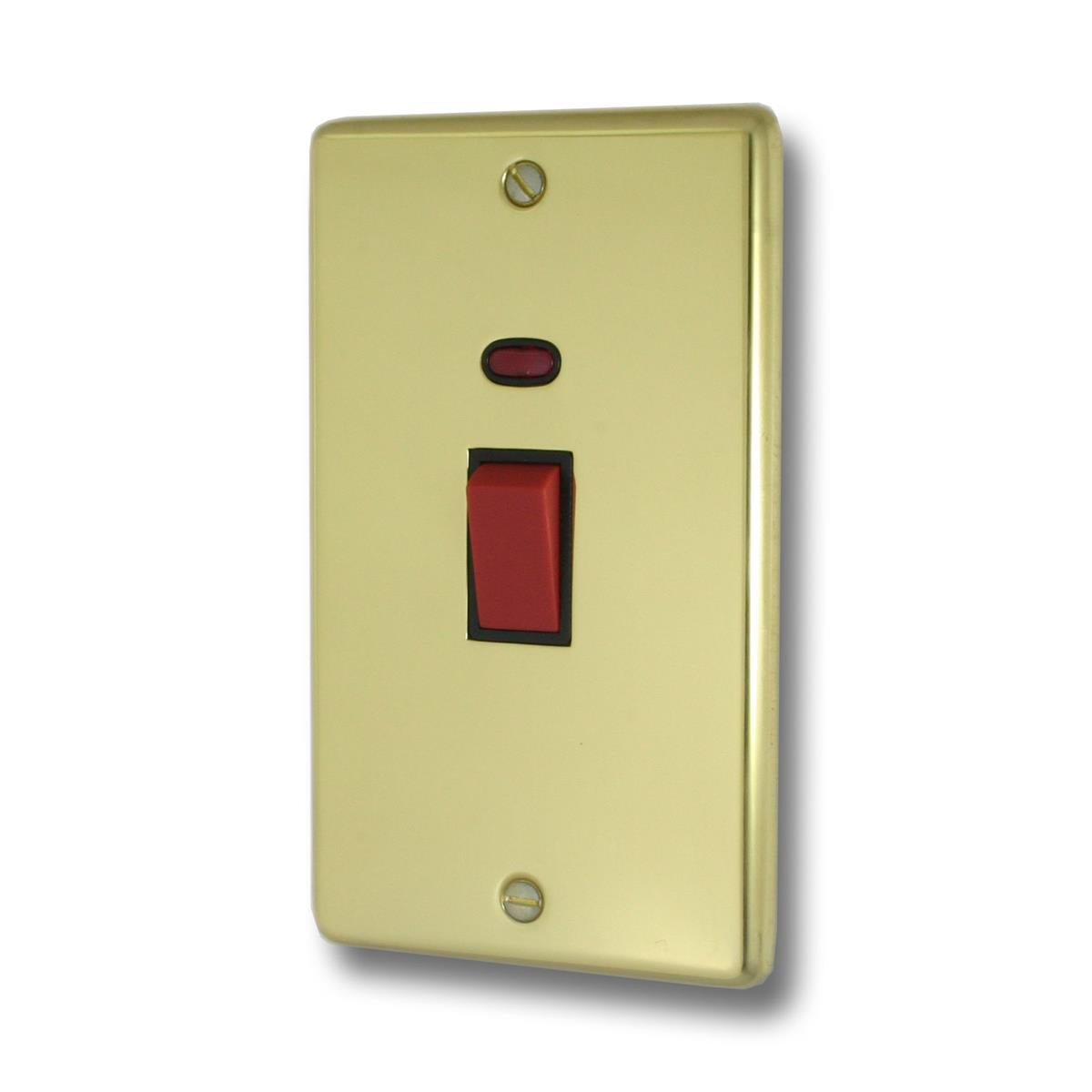 Contour Polished Brass 45 Amp Swt. & Neon L/Plate