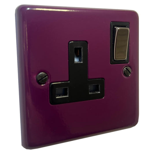 Contour Purple 1 Gang Switched Socket