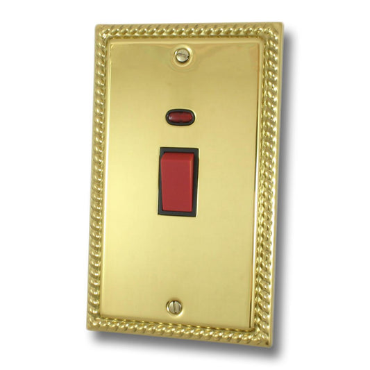 Monarch Polished Brass 45 Amp Swt. & Neon L/Plate