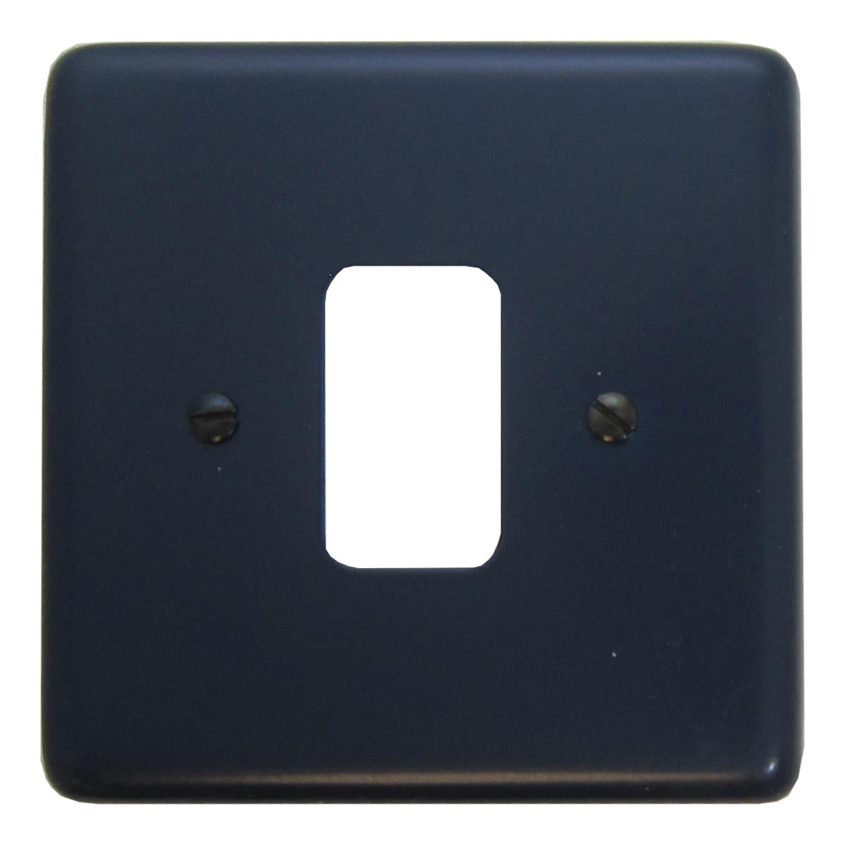 Contour Blue 1 Gang Grid Plate