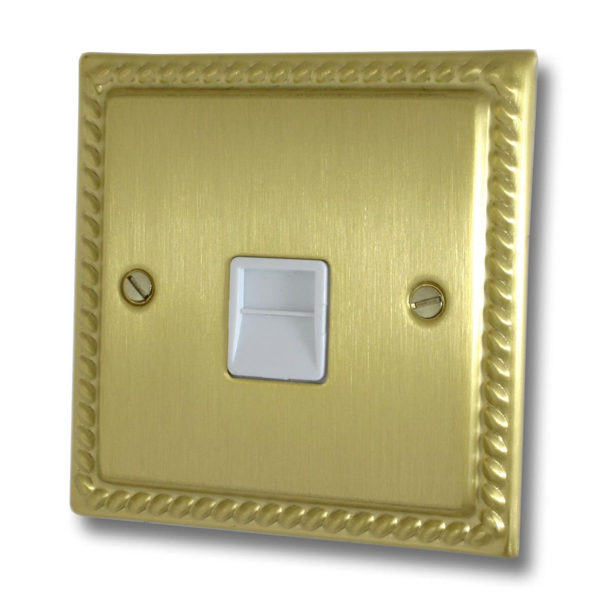 Monarch Satin Brass Telephone Primary Socket (White Insert)