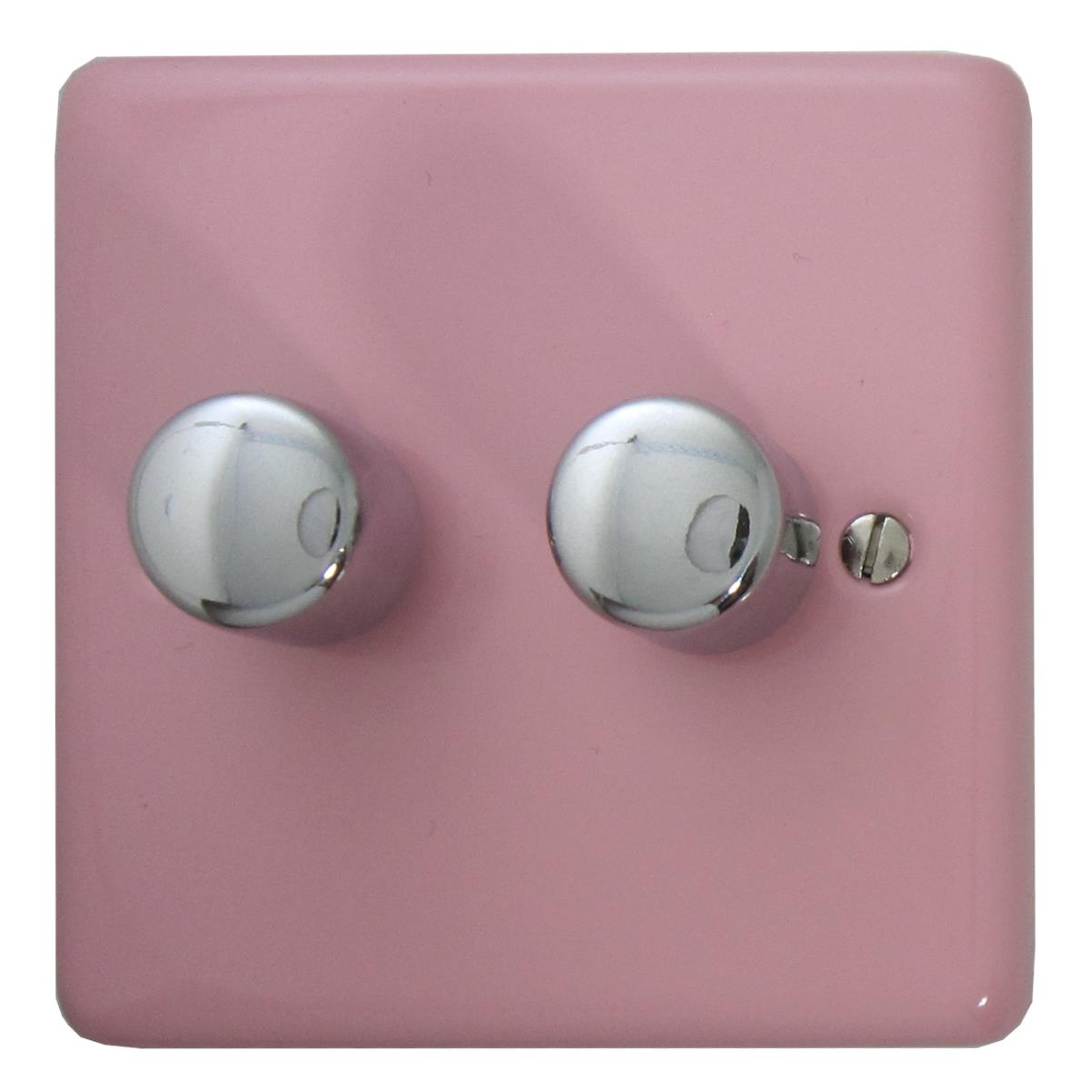 Contour Pink 2 Gang LED Dimmer