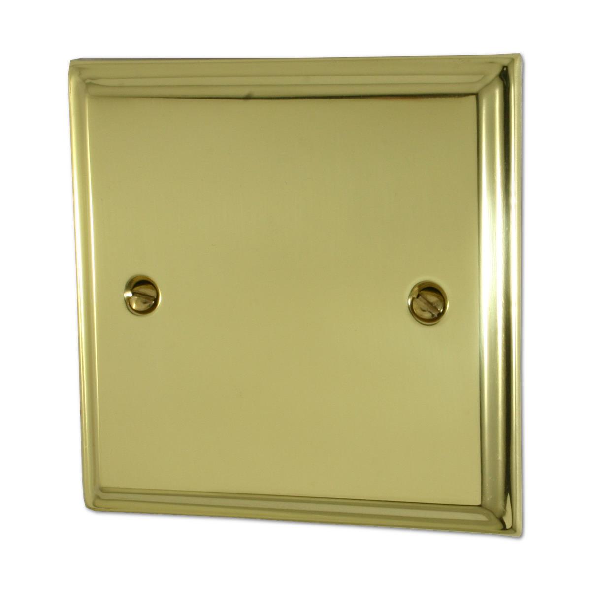 Deco Polished Brass 1 Gang Blank