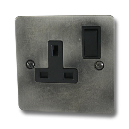 Flat Slate Effect 1 Gang Socket