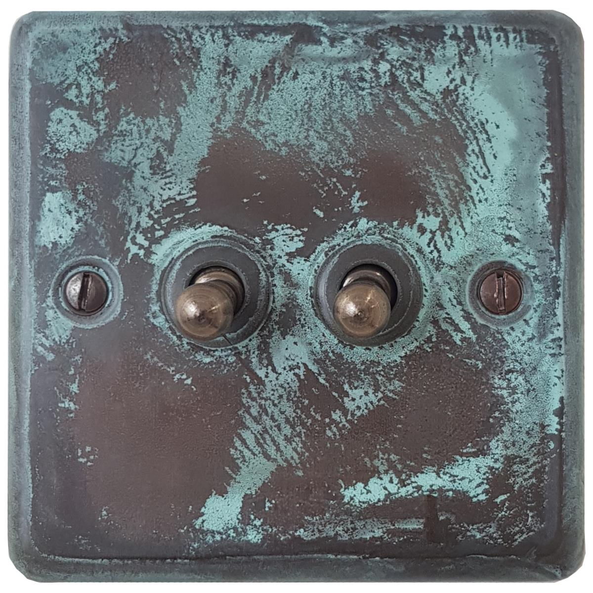 Contour Verdigris 2 Gang Toggle Switch