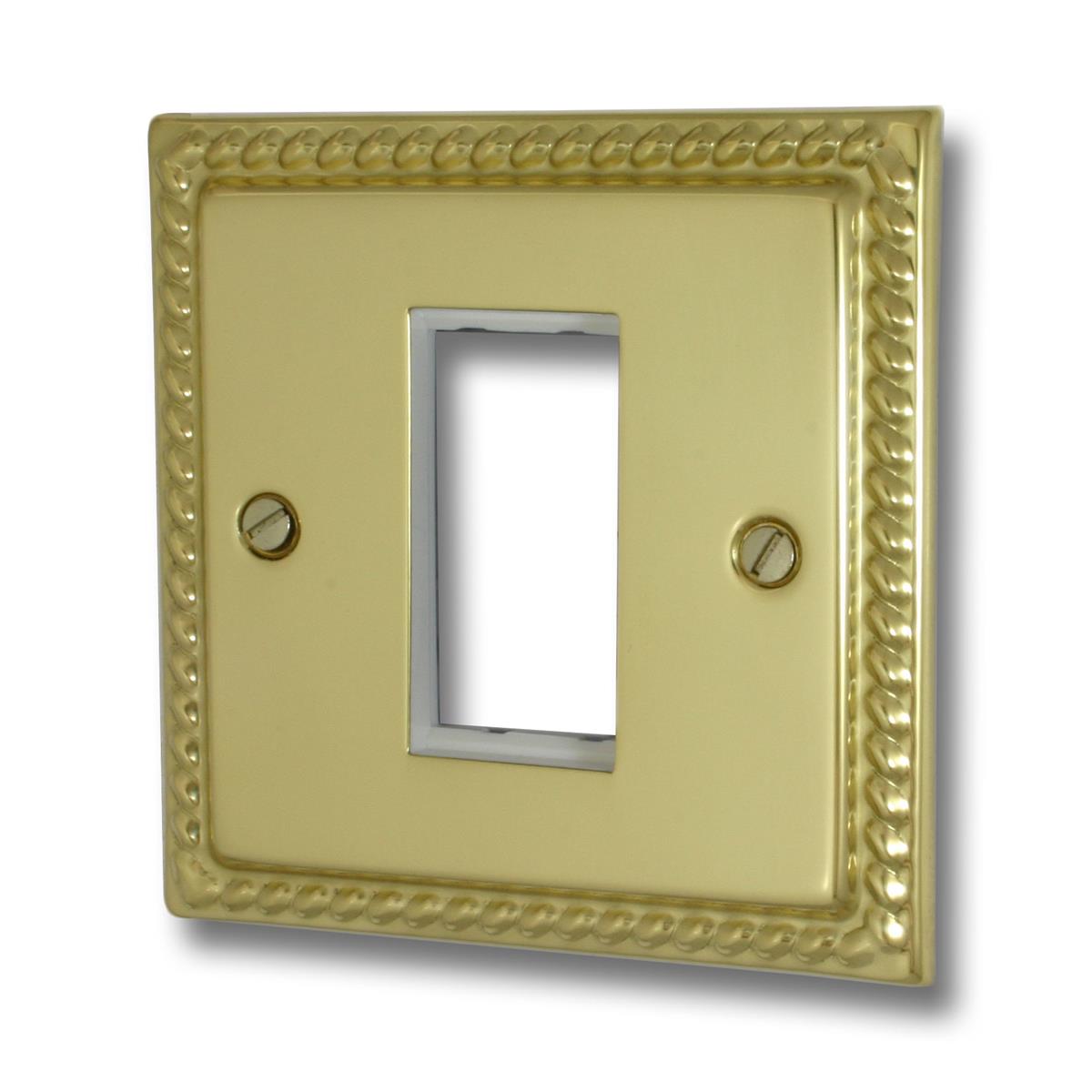 Monarch Polished Brass 1 Gang 1 Mod Plate& Frame