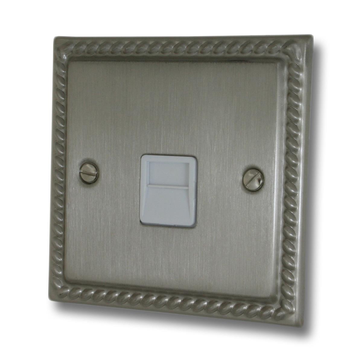 Monarch Satin Nickel Telephone Primary Socket (White Insert)