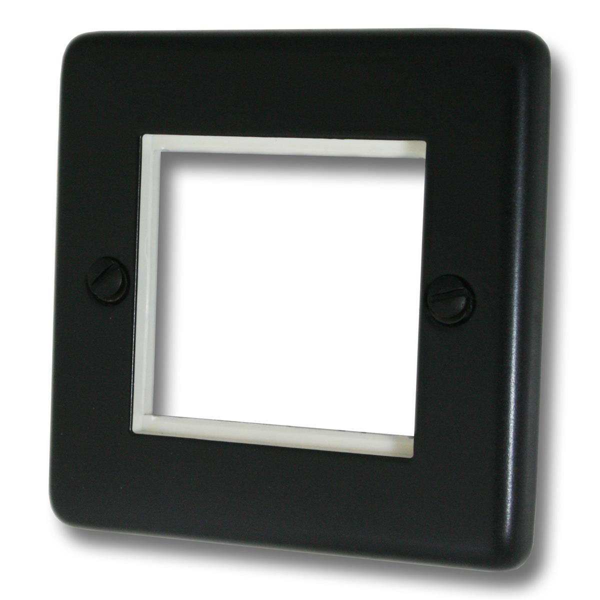 Contour Flat Black 1 Gang 2 Module Data Plate