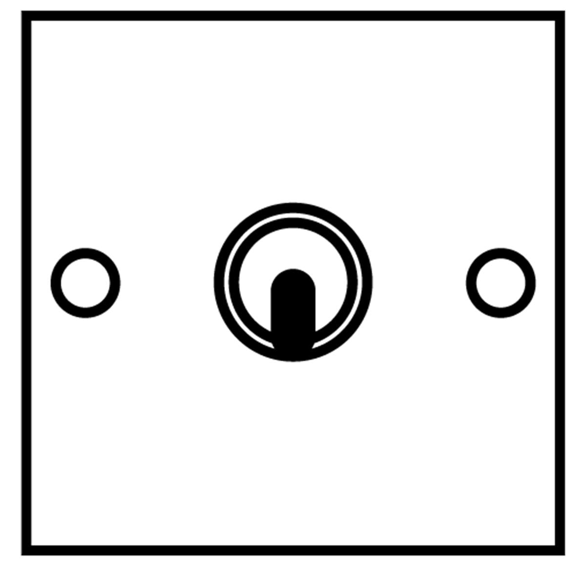 Trimline Satin Nickel 1 Gang Grid Toggle Plate