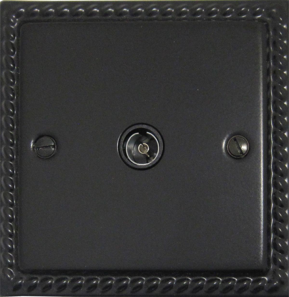 Monarch Flat Black Telephone Secondary Socket (Black Insert)