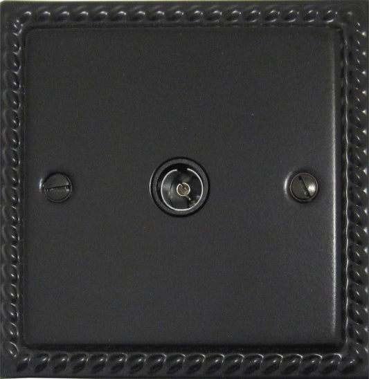 Monarch Flat Black Telephone Secondary Socket (Black Insert)