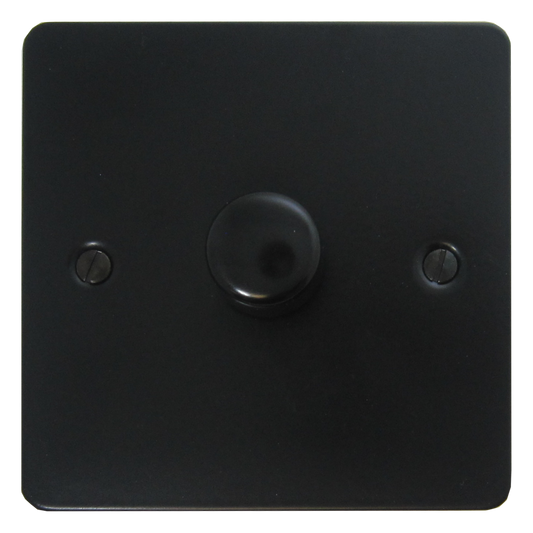 Flat Black 1 Gang LED Dimmer (Black Cap)