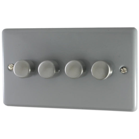 Contour Light Grey 4 Gang LED Dimmer