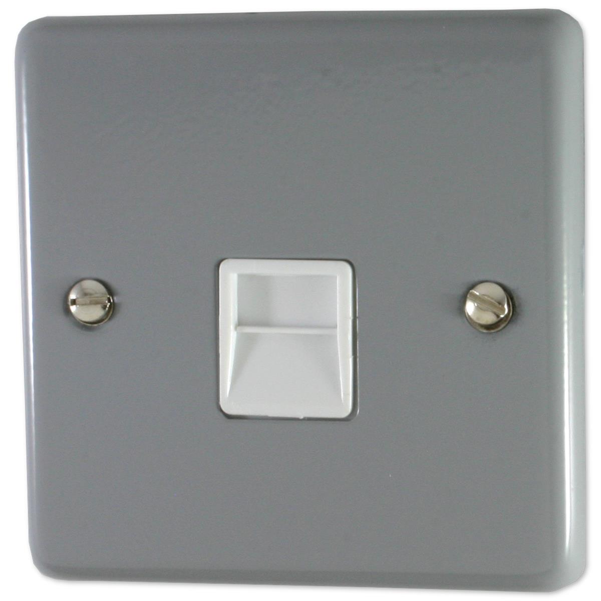 Contour Light Grey Telephone Primary Socket (White Insert)