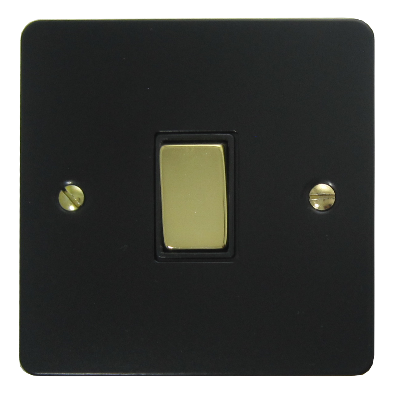 Flat Black 1 Gang Switch (Brass Switch)