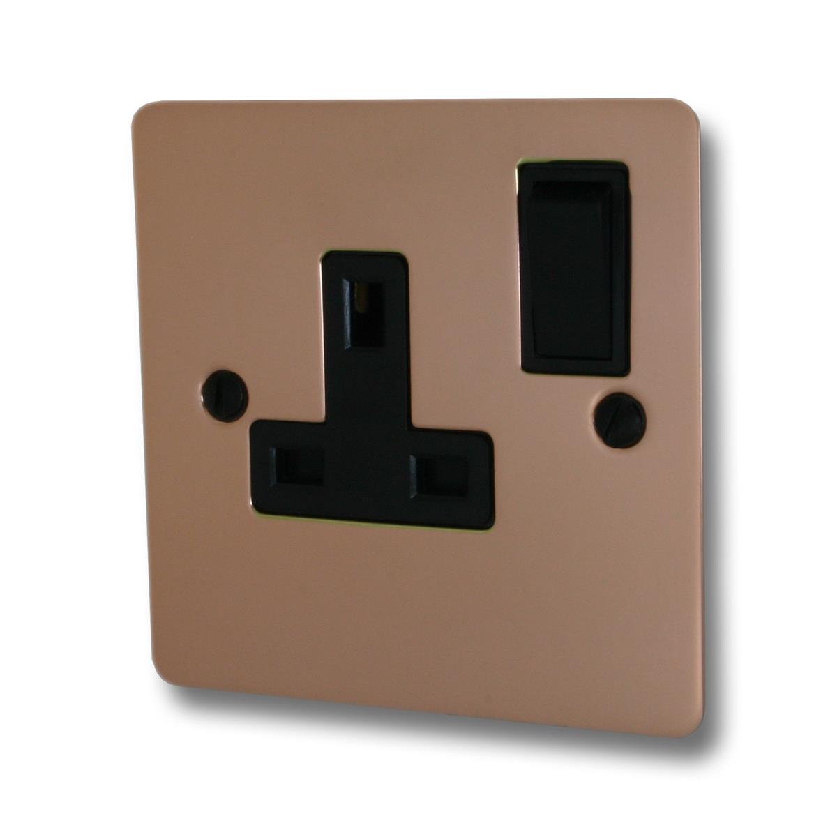 Flat Bright Copper 1 Gang Socket