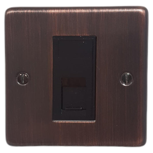 Contour Antique Copper 1 Gang Rj45 Socket