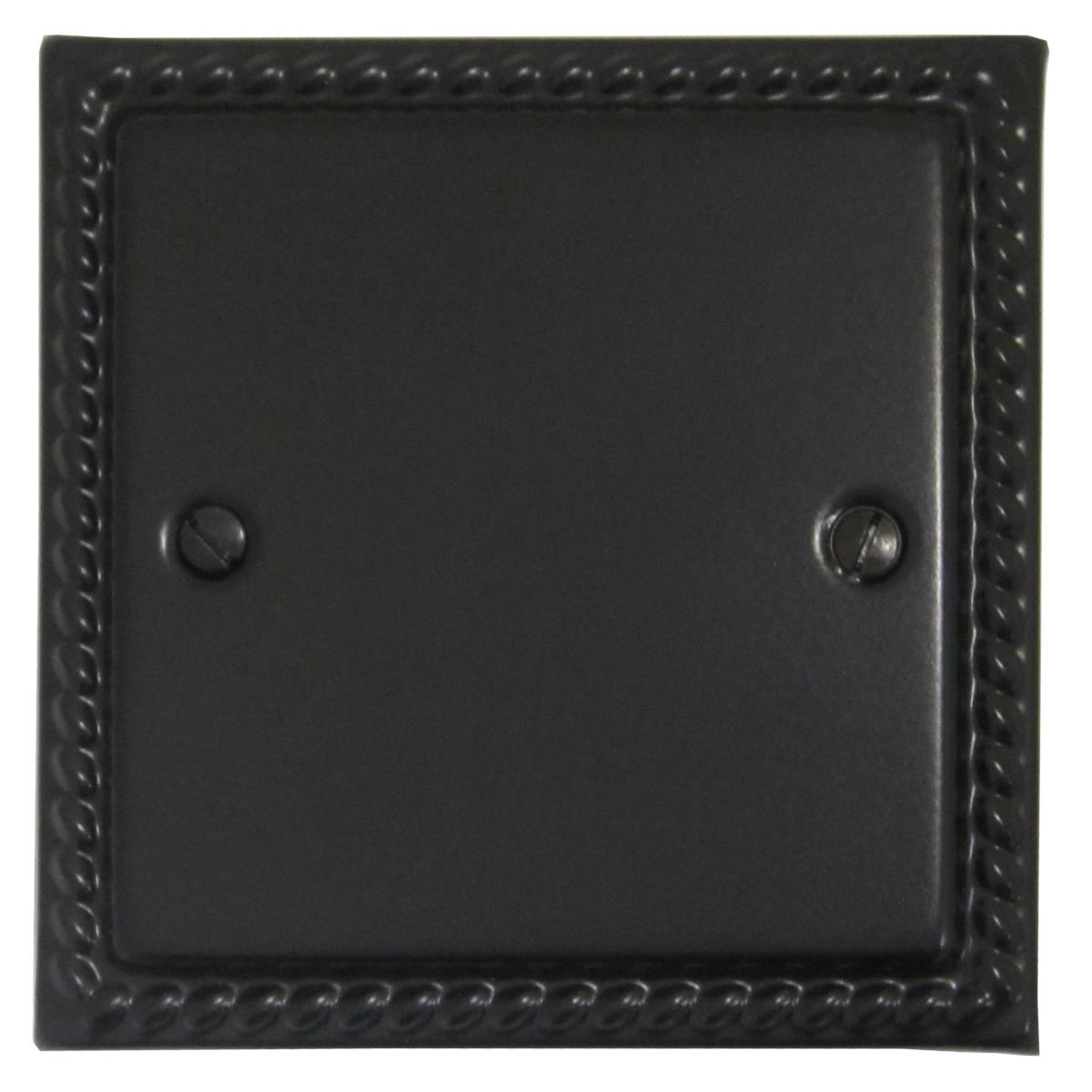 Monarch Flat Black 1 Gang Blank Plate