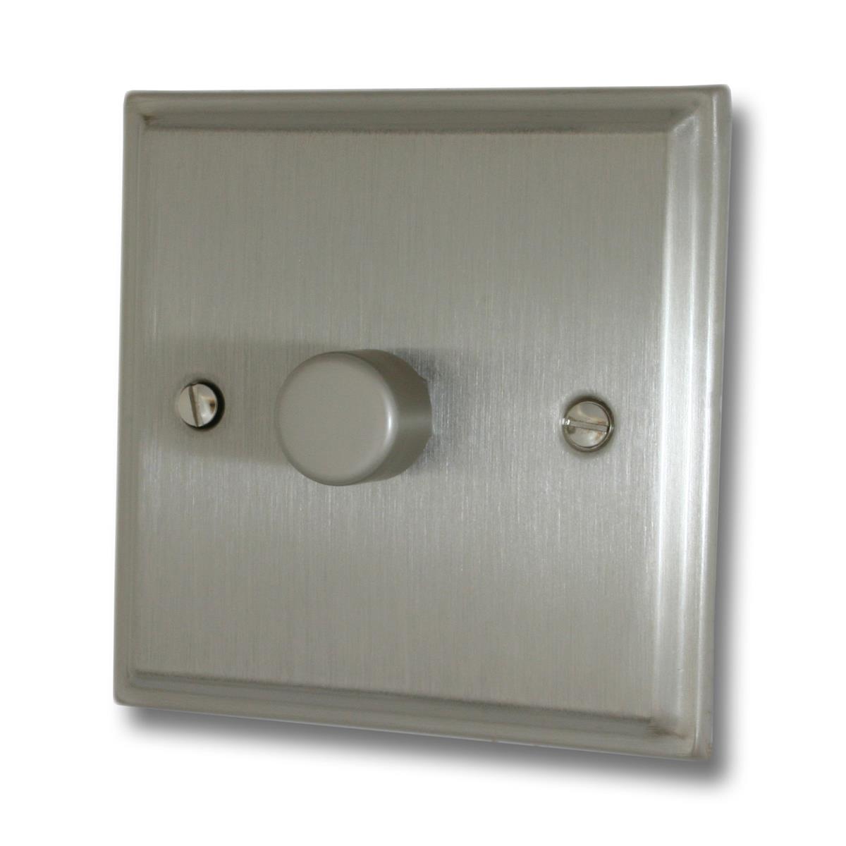 Deco Satin Nickel 1 Gang 120W LED Dimmer