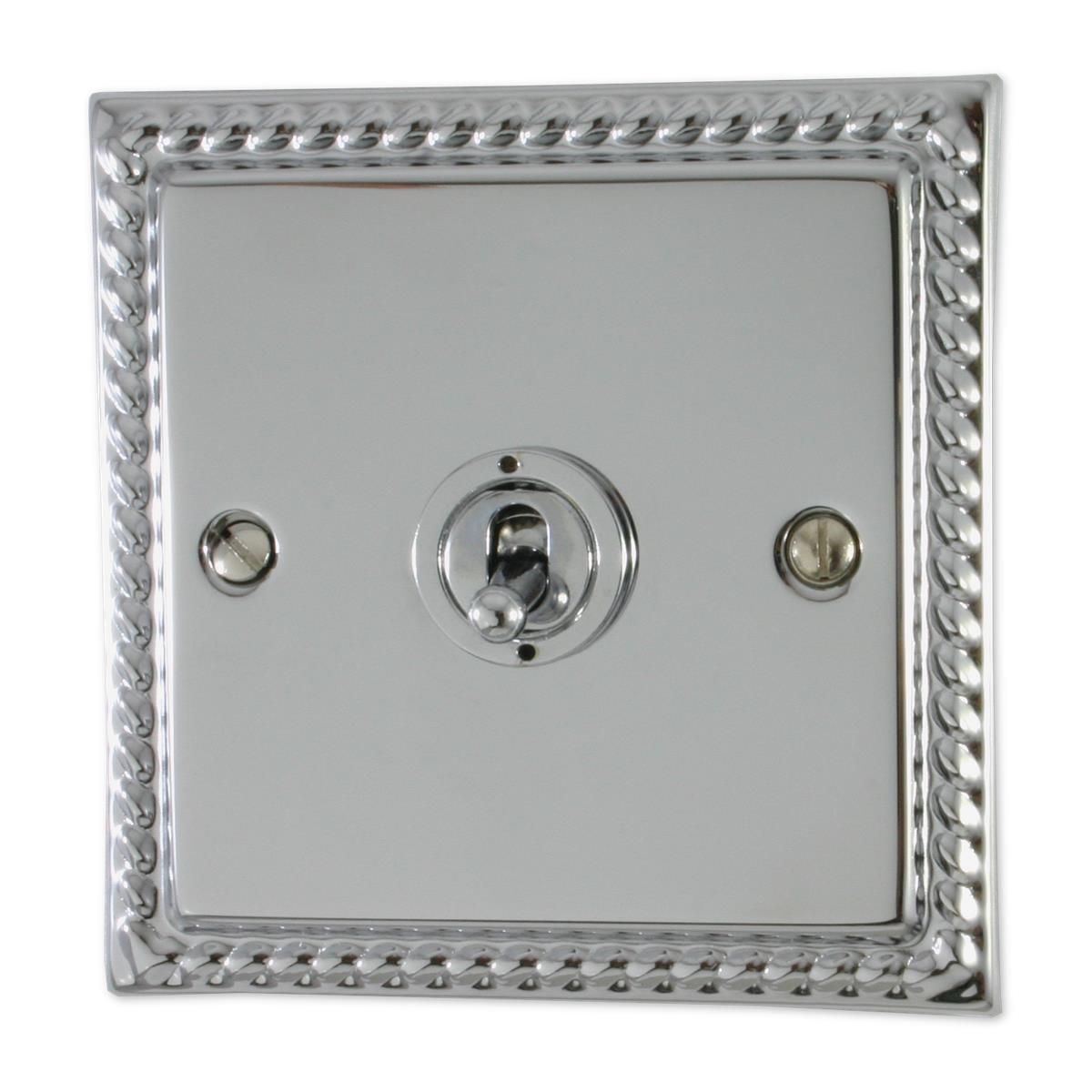 Monarch Polished Chrome 1 Gang Grid Toggle Plate