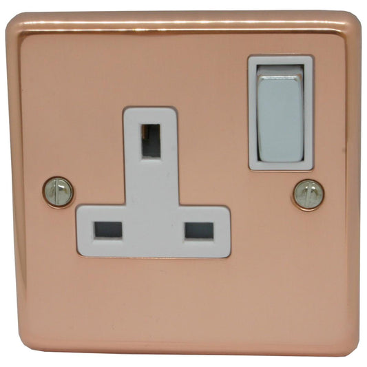 Contour Bright Copper 1 Gang Socket