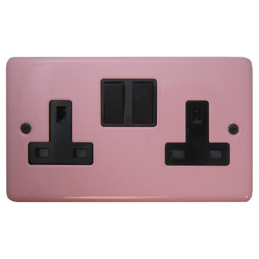 Contour  Pink  2 Gang Socket