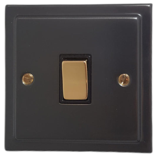 Trimline Black Bronze 1 Gang Switch