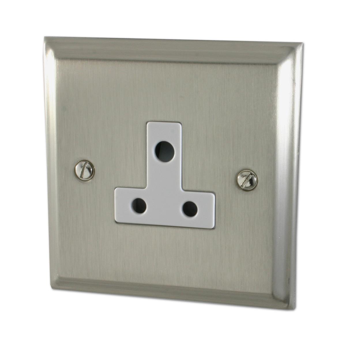 Deco Satin Nickel 5 Amp Socket