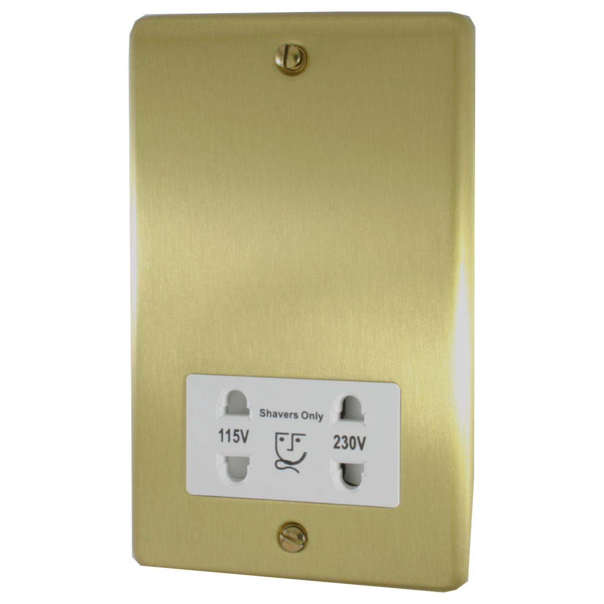 Contour Satin Brass Shaver Socket