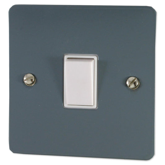 Flat Dark Grey 1 Gang 2 Way Switch