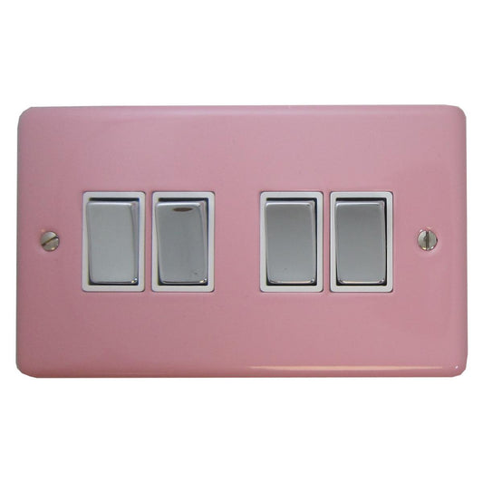 Contour Pink 4 Gang Switch