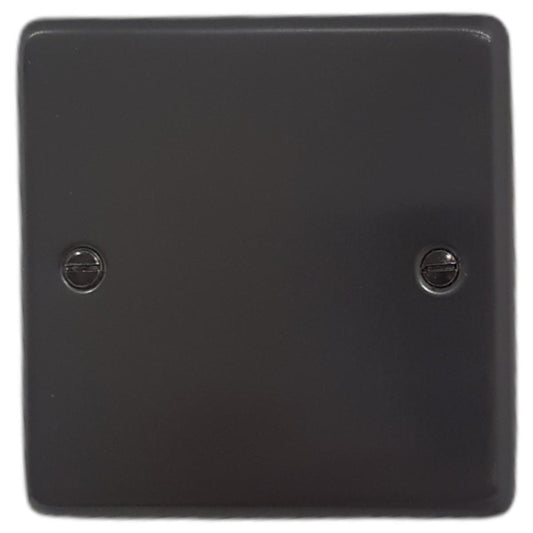 Contour Black Bronze 1 Gang Blank Plate