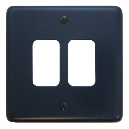 Contour Blue 2 Gang Grid Plate