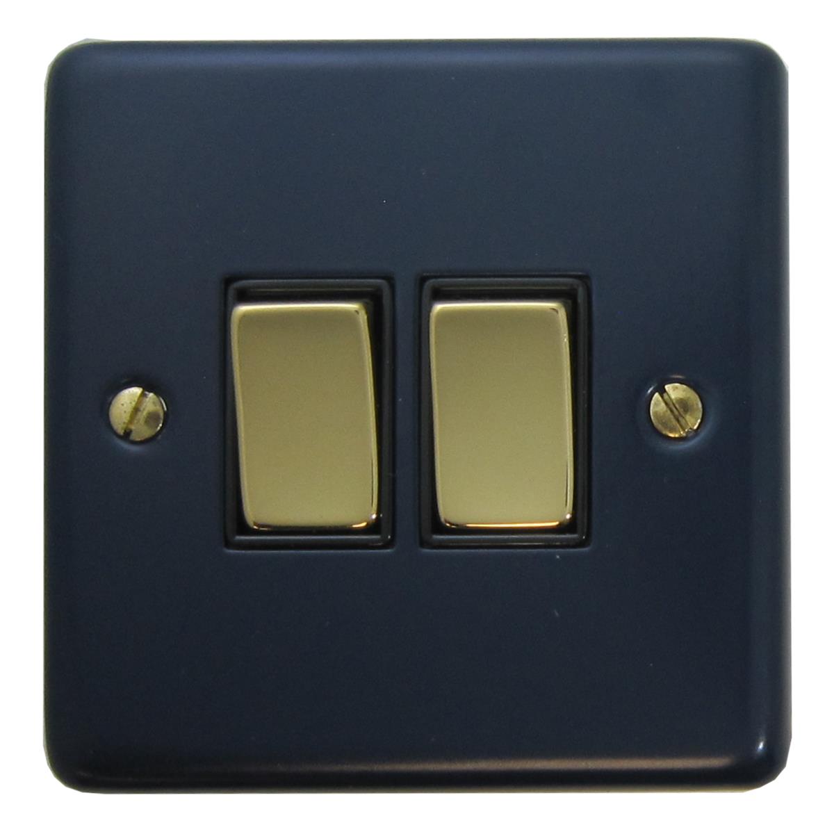 Contour Blue 2 Gang Switch