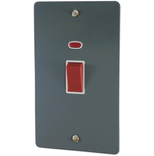 Flat Dark Grey 45A Dp Switch L-Plate