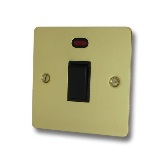 Flat Polished Brass 20 Amp Dp Switch