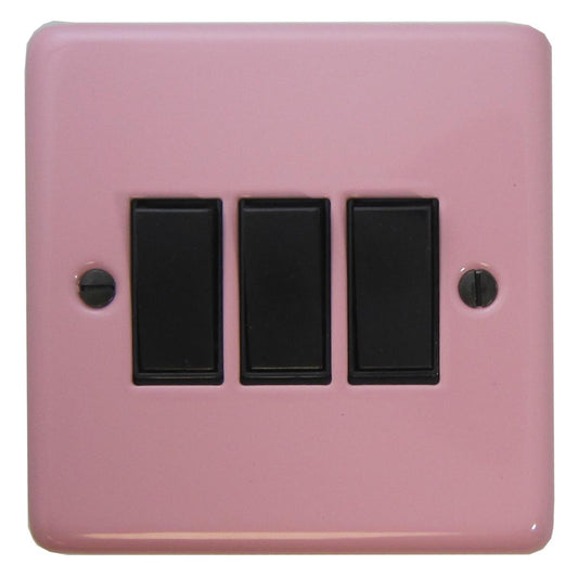 Contour Pink 3 Gang Switch