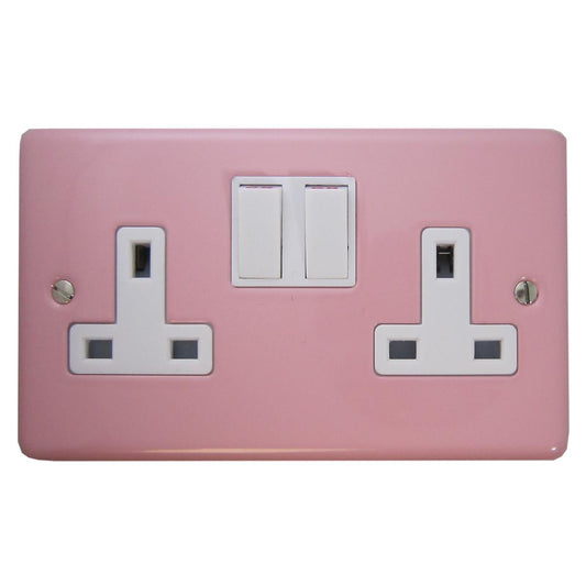 Contour Pink 2 Gang Socket